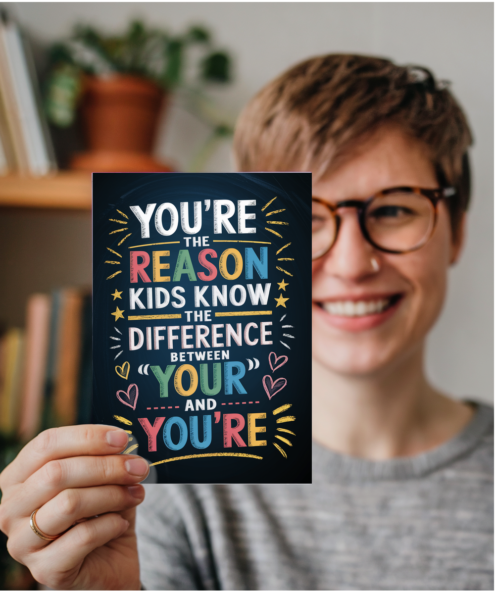 Birthday Card for Teacher Difference Between ‘Your’ and ‘You’re’