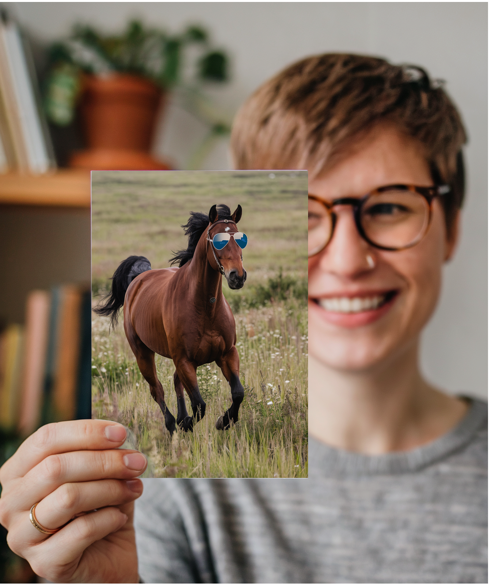 Horse in Aviator Glasses