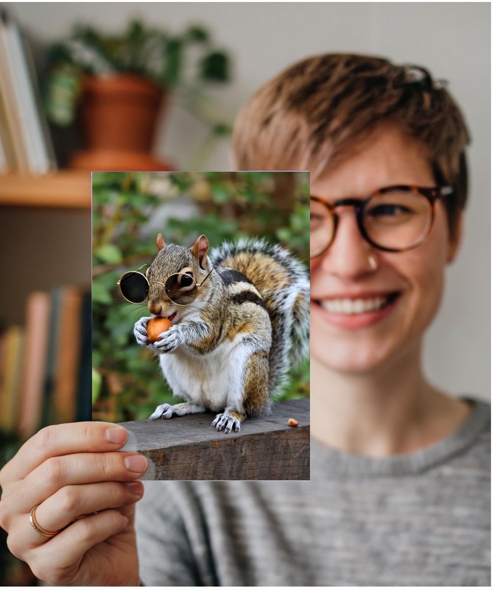 Squirrel in Hipster Glasses