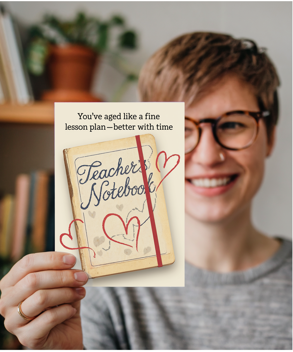 Birthday Card for Teacher You’ve Aged Like a Fine Lesson Plan