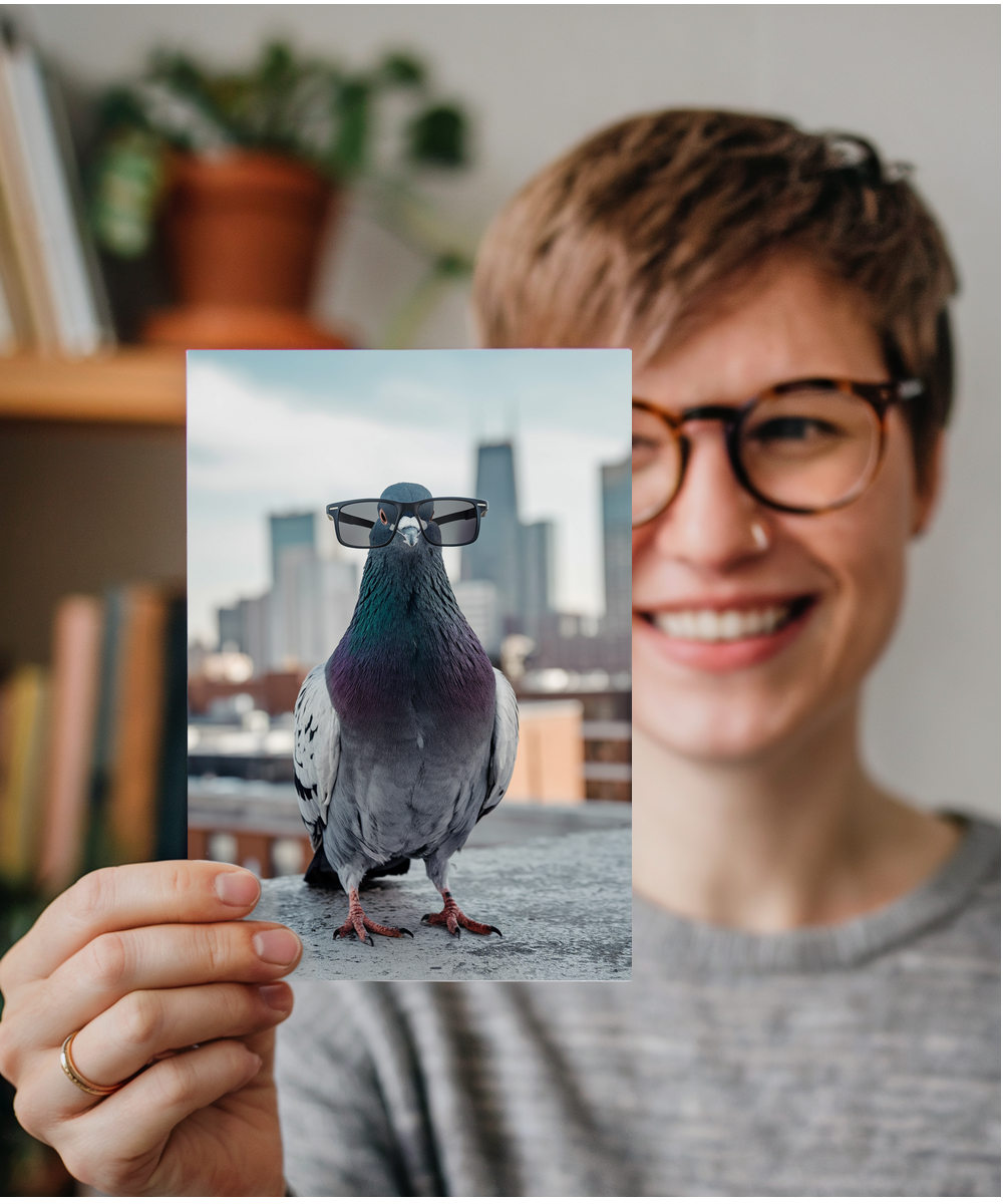 Pigeon in Urban Glasses