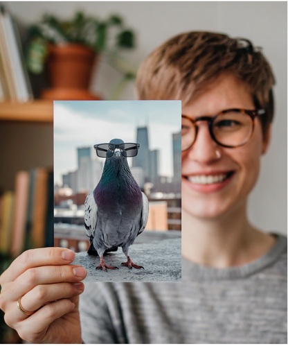 Pigeon in Urban Glasses