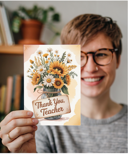 Thank you teacher sunflowers