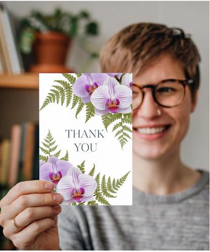 Thank You - Orchid and Fern Design