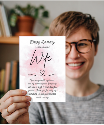 Gold Happy Birthday Wife