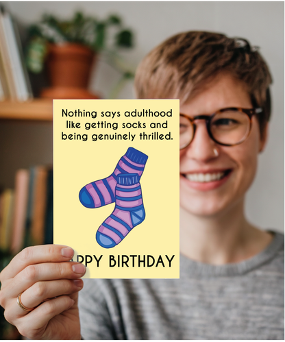 Nothing says adulthood like getting socks