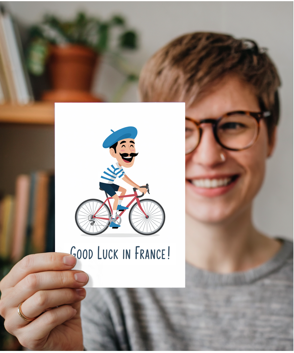 Good Luck Card for Cycling Tour Sports Trip Race in France