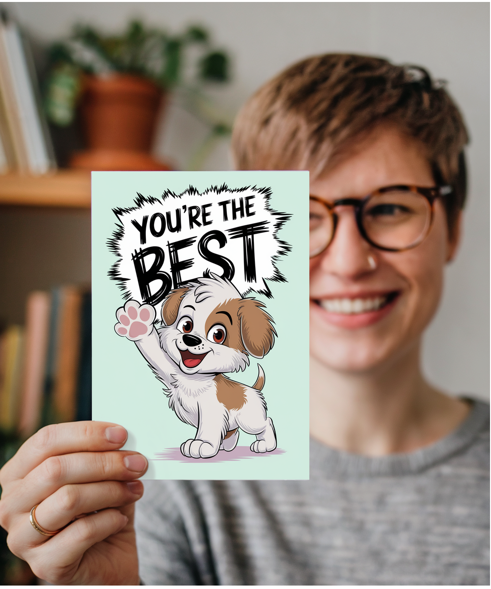 You're the Best - Puppy Giving a High Five