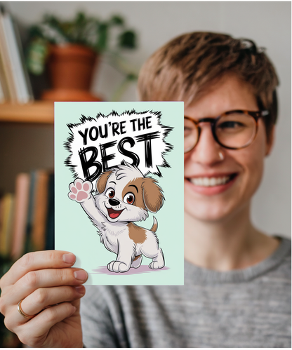 You're the Best - Puppy Giving a High Five