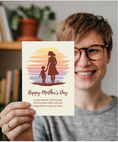 Mothers Day Card Best mum ever Traditional poem