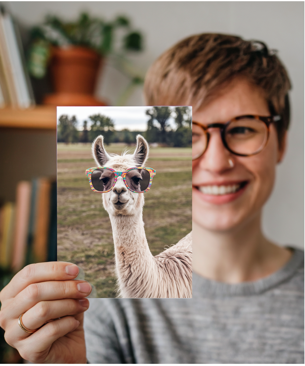 Llama in Funky Sunglasses