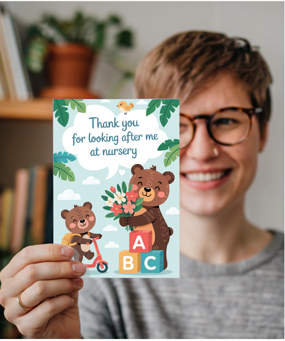 Thank you for looking after me at nursery