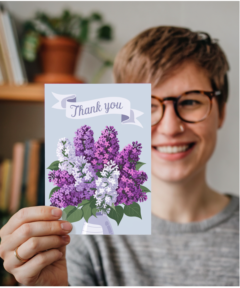 Thank You - Bouquet of Lilacs