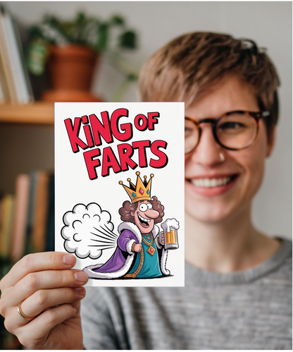 Hilarious Birthday Card for the Mr Husband Boyfriend Partner King of Farts