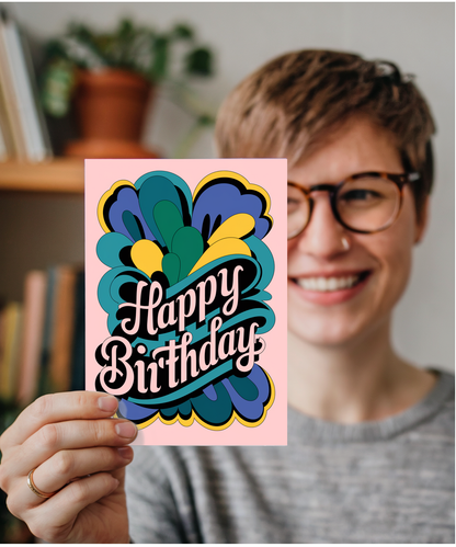 Happy Birthday Card Mural abstract