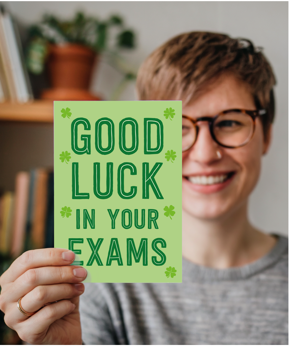 Good Luck in Your Exams with Shamrocks