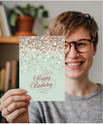 Happy Birthday Card confetti illustration
