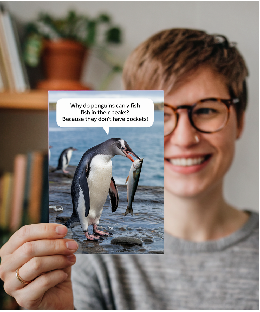 Why do penguins carry fish in their beaks? Because they don’t have pockets!