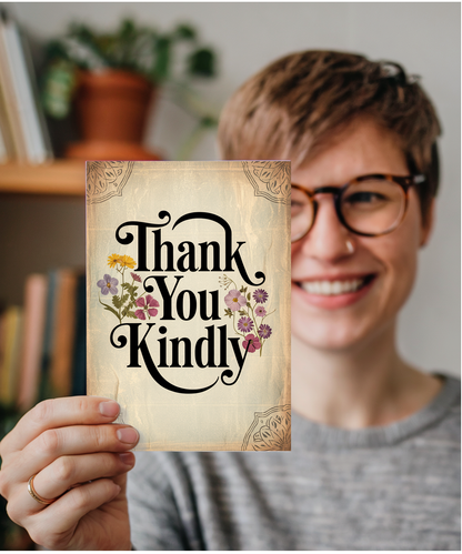 Thank You Kindly Card Vintage