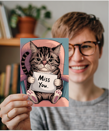 Miss You - Cat with a Letter