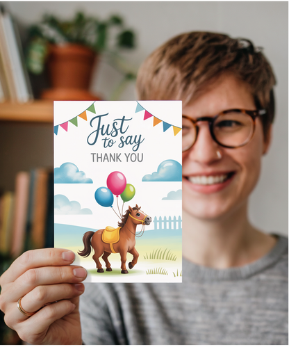 Thank You Card for Horse Riding Instructor Just to Say