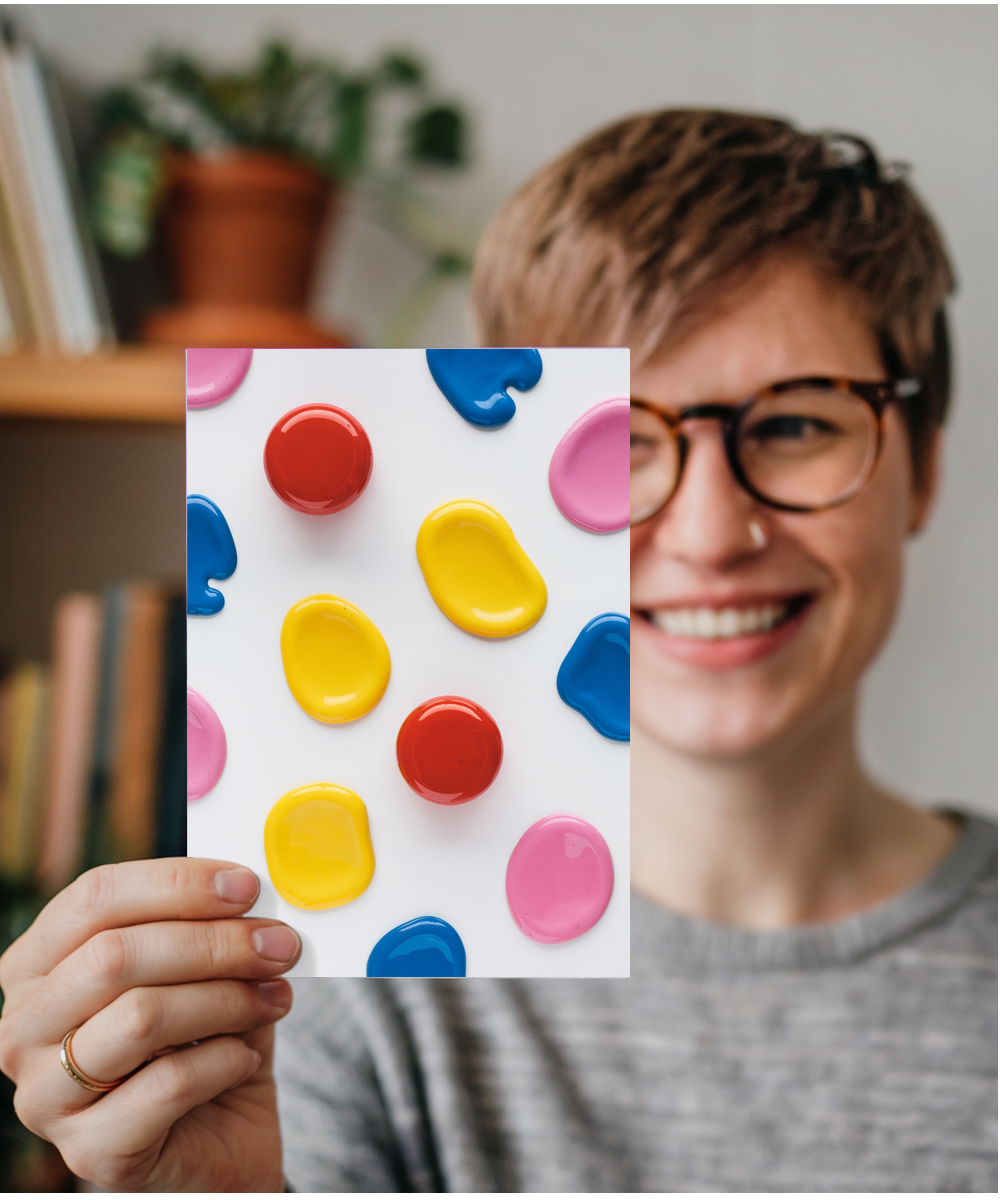Pop of Color with Painted Dots