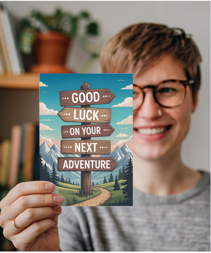 signposted good luck on your next adventure