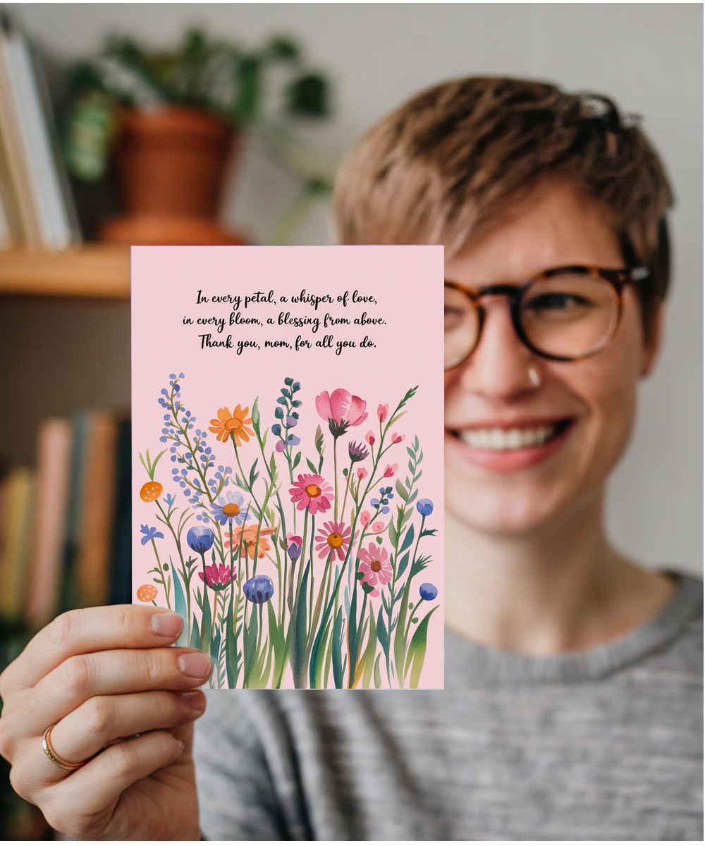 Mothers Day Card Thank you mum Traditional poem