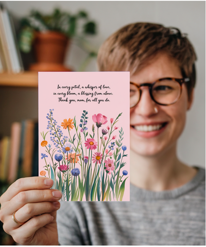 Mothers Day Card Thank you mum Traditional poem