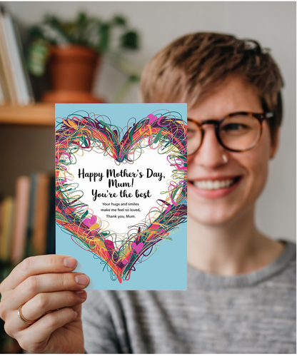 Mothers Day Card Mum! You're the Best from son