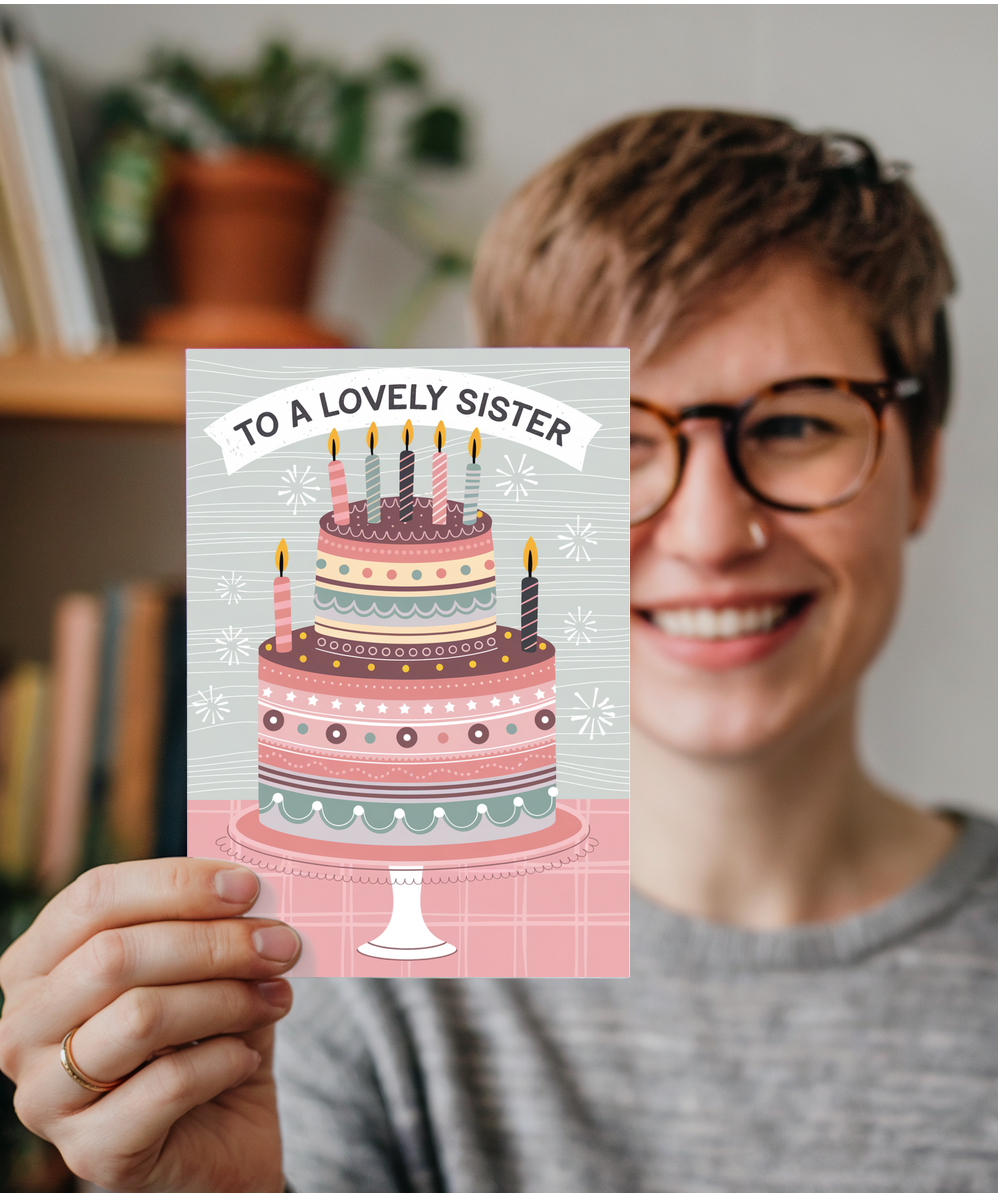 to a lovely sister birthday cake