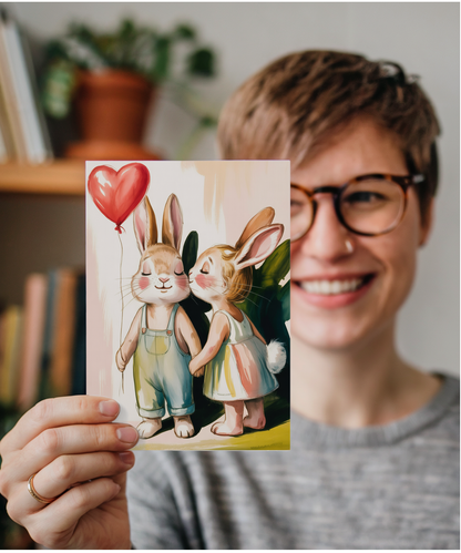 Valentines Bunnies in love