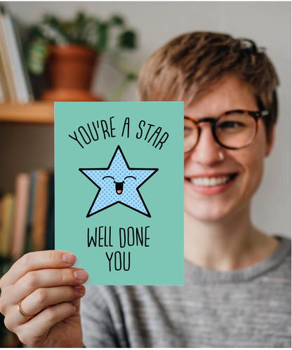 Childrens Well Done Card for Good Grades Youre a Star