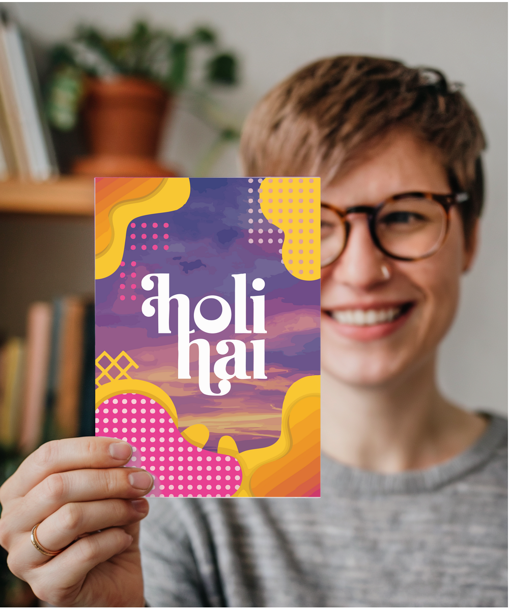 Holi Hai block colour