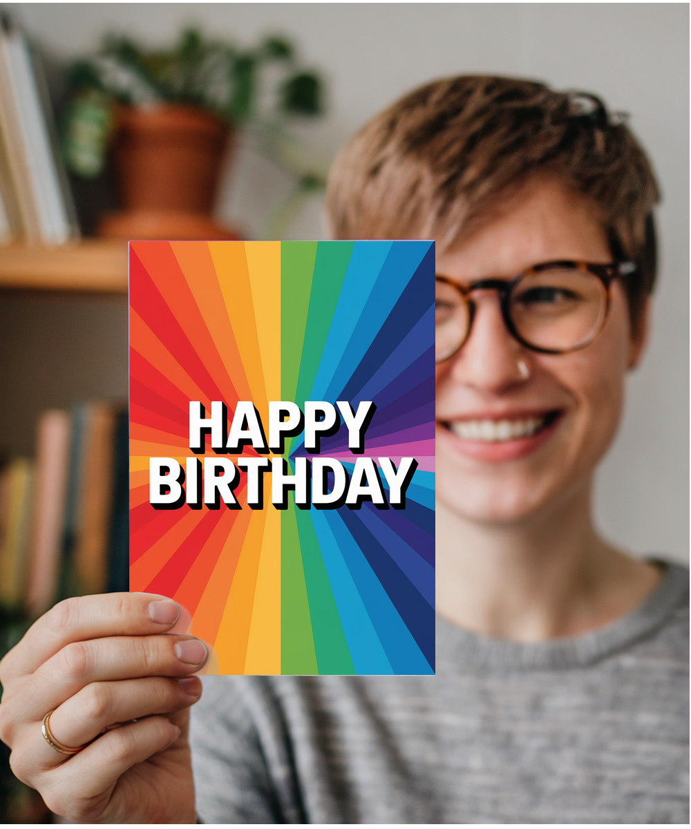 Striped Rainbow Background