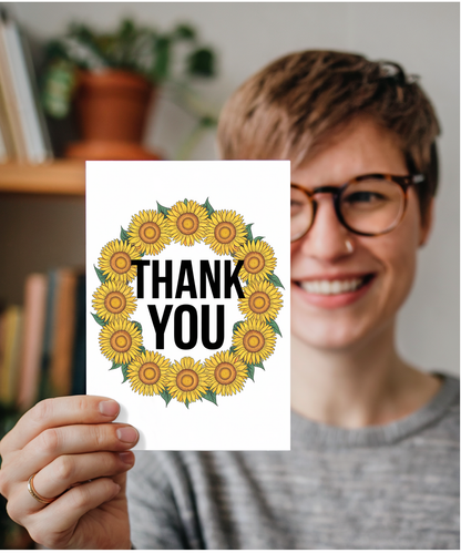 Thank You - Sunflower Border