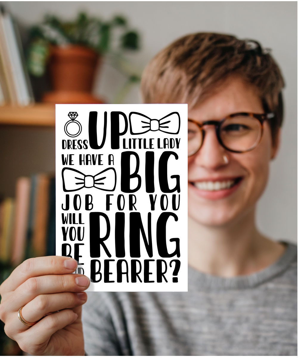 Will you be our ring bearer little lady
