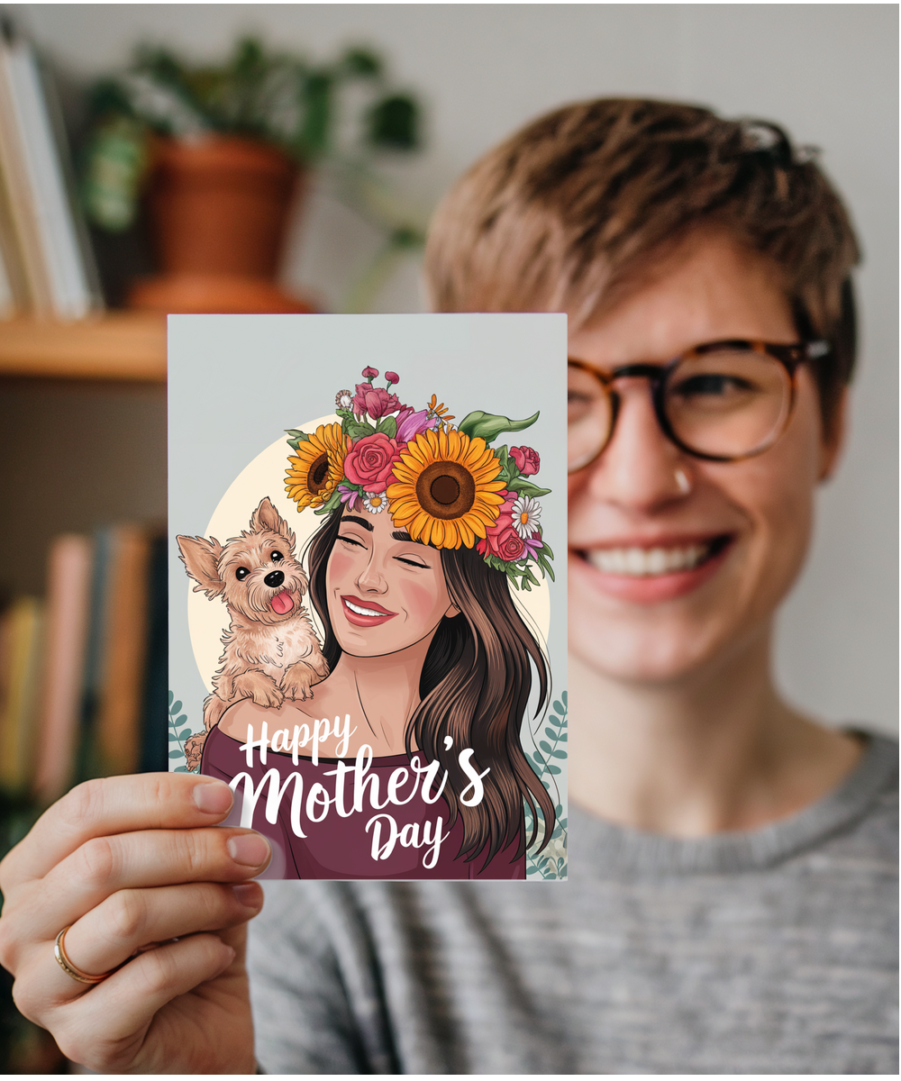 Happy Mothers Day with Puppy