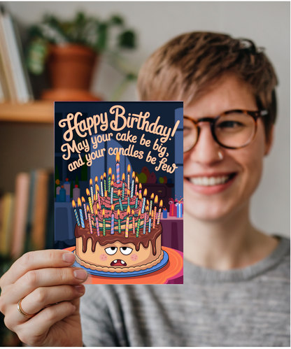 Happy Birthday Card May Your Cake Be Big