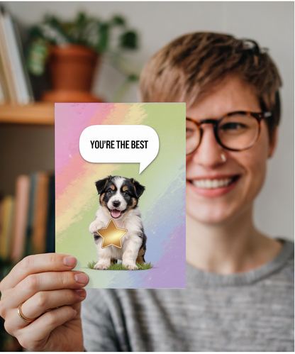 You're the Best - Puppy with a Gold Star