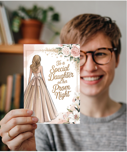 to a special daughter on her prom night champagne gold