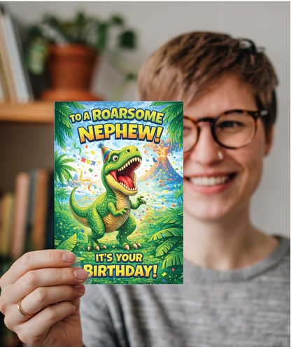 To a roarsome nephew, it's your birthday