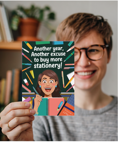 Birthday Card for Teacher Another Excuse to Buy More Stationery