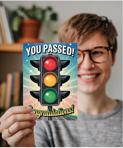 you passed! congratulations red lights