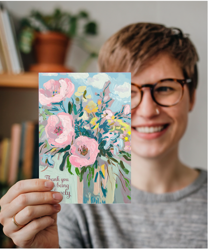 Thank You Card for Being So Lovely flowers