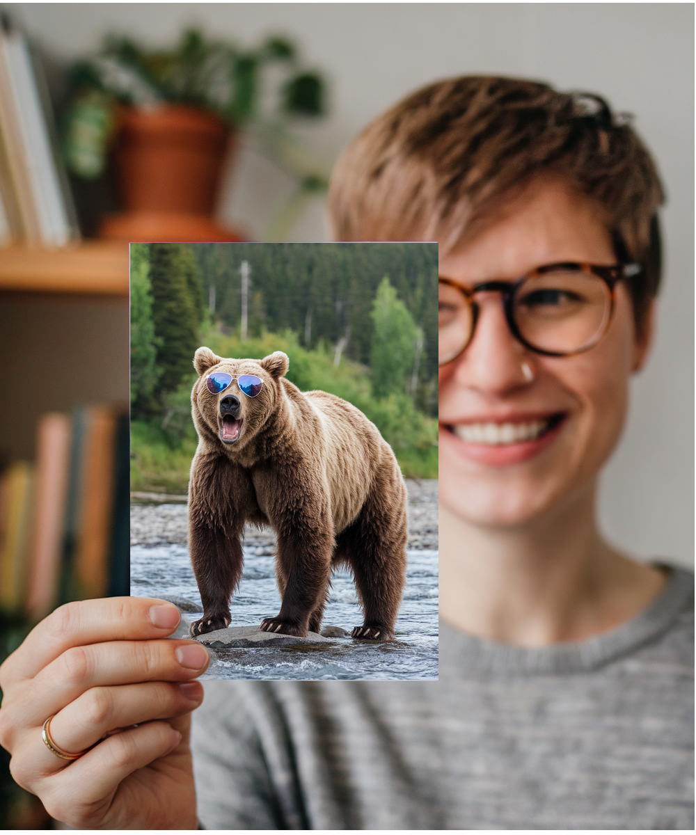 Bear in Sporty Sunglasses