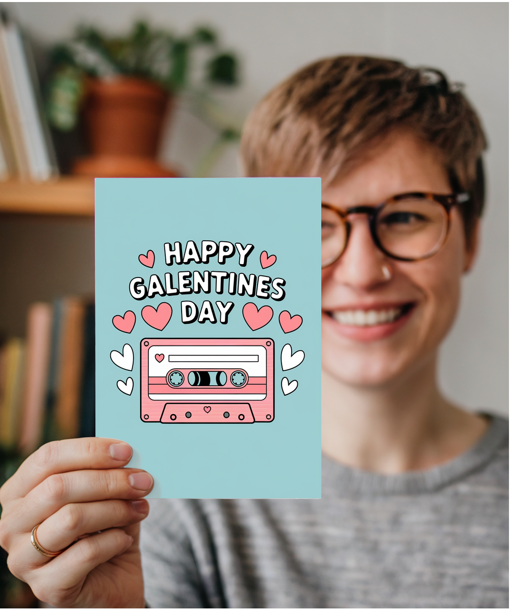 Happy Galentines Day Card Best Friends Retro