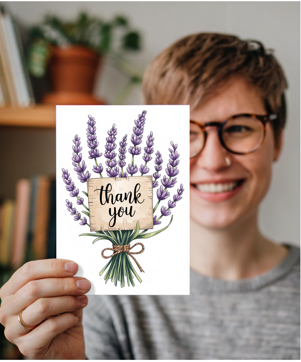 Thank You - Lavender Sprigs