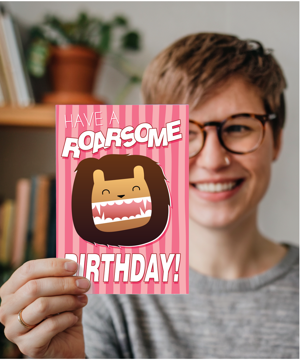 Kids Pink Have a Raorsome Birthday