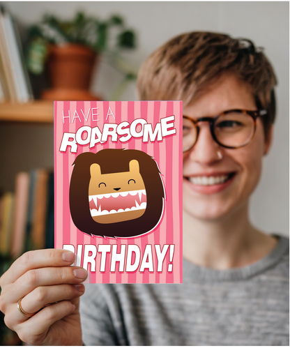 Kids Pink Have a Raorsome Birthday